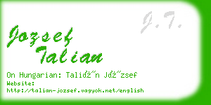 jozsef talian business card